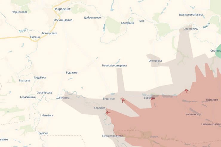 В Синельниківському районі російські війська намагаються сформувати широке охоплення всього місцевого фронту, взявши ЗСУ в напівкільце