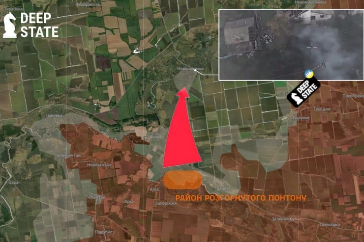 Російські війська – в Новопавлівці: під прикриттям туману ворог навів понтонну переправу і на бронетехніці прорвався в село