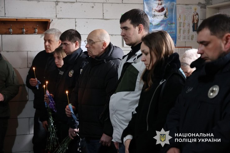 54-летнего полицейского Павла Балюру, который погиб в Синельниковском районе, провели в последний путь